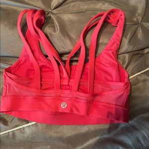 Hot pink lululemon sports bra